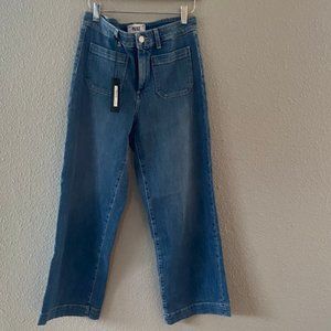 Cropped, Wide Leg Paige Denim